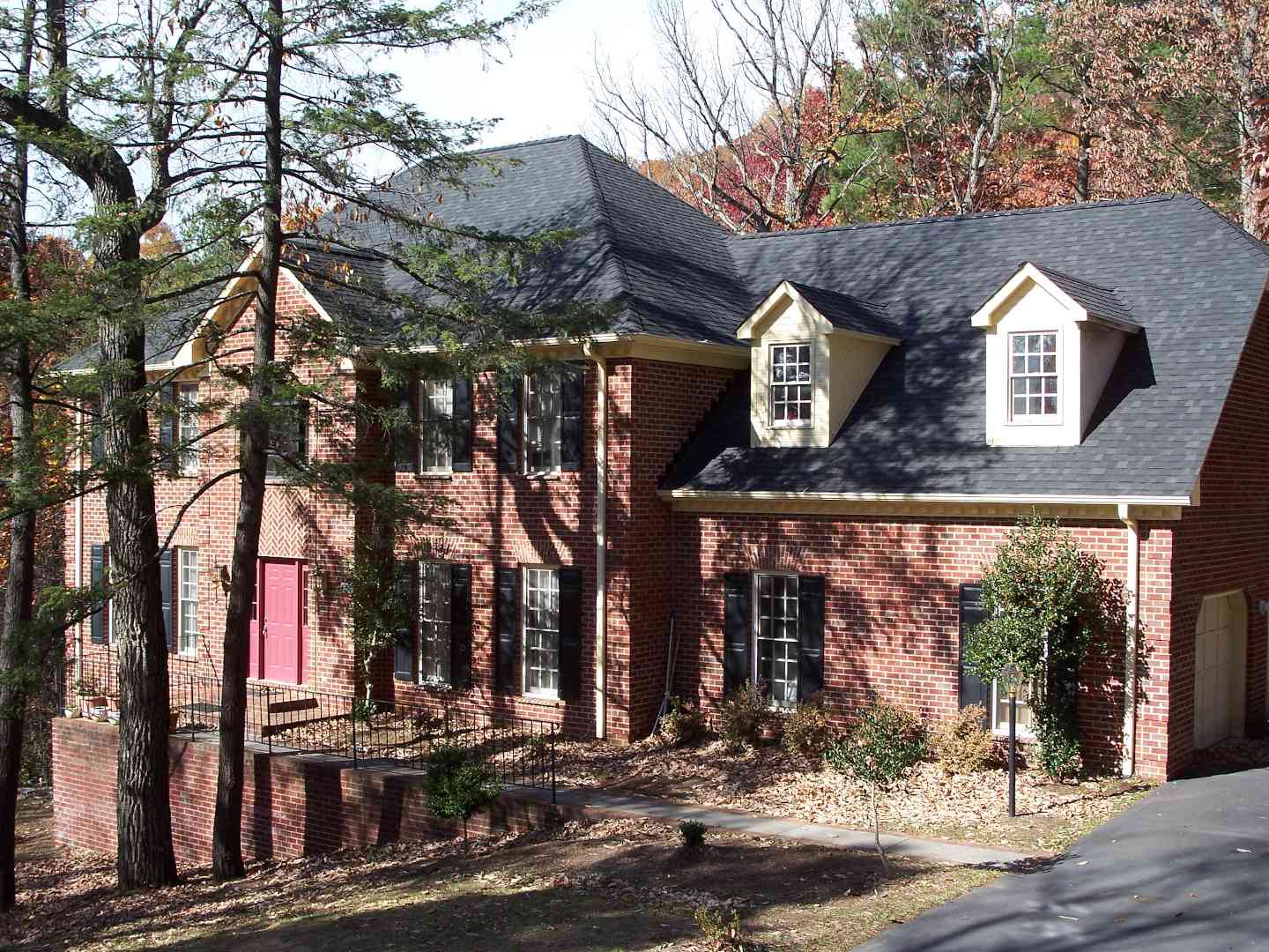 A beautiful brick home with a new roof