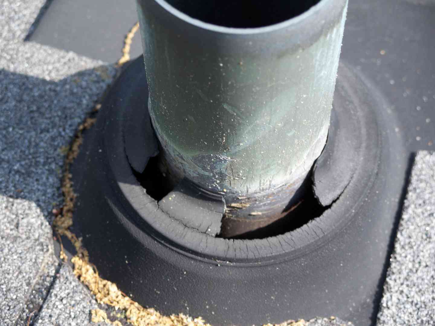 A boot collar where decay has caused holes in the collar
